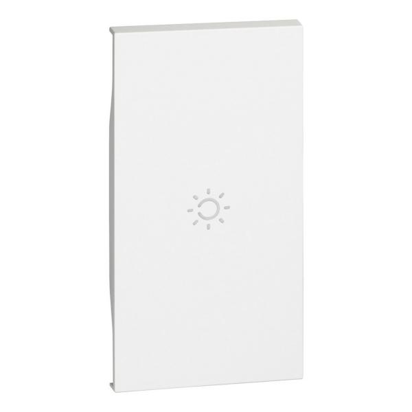 TECLA CON SMBOLO LUZ LIVING NOW, 2 MDULOS, ILUMINABLE, BLANCO