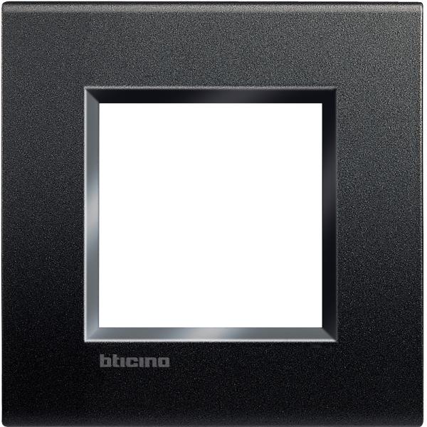 Placa embellecedora Livinglight de colorA ntracita - 2mod