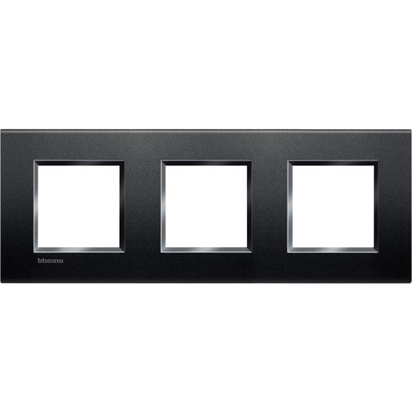 Placa embellecedora Livinglight de colorA ntracita - 2x3mod