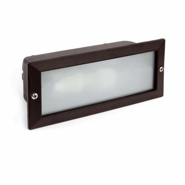 LUMINARIA EMPOTRABLE LISO E27 9/40W ALUMINIO NEGRO