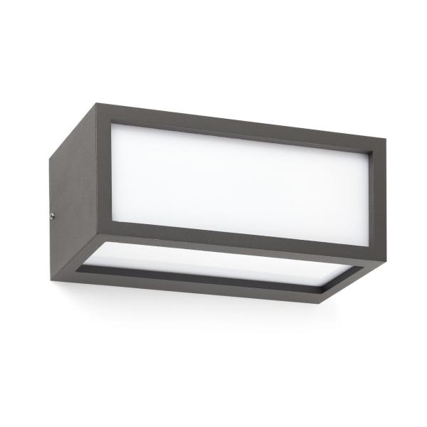 APLIQUE EXTERIOR TEJO E27 20W GRIS OSCURO