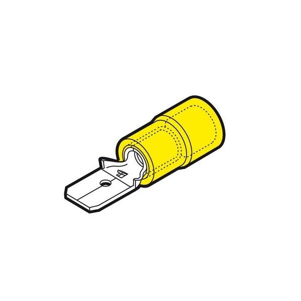 TERMINAL M PREAISLADO GF-M608 4-6mm 6,35x0,8mm AMARILLO