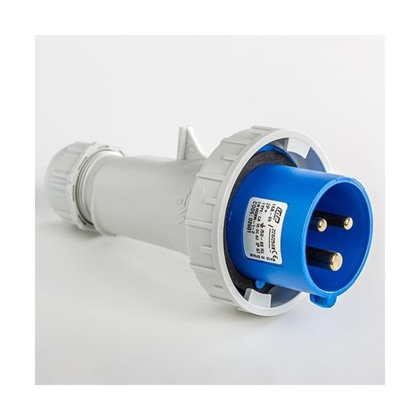 CLAVIJA AREA IP66-IP67 2P+T 200/250V 16A 6h DE COLOR AZUL