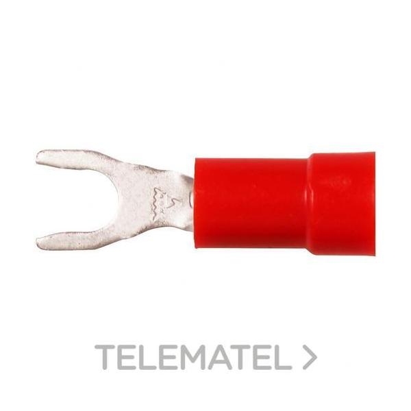 TERMINAL PREAISLADO HORQUILLA A 1565 G ROJO