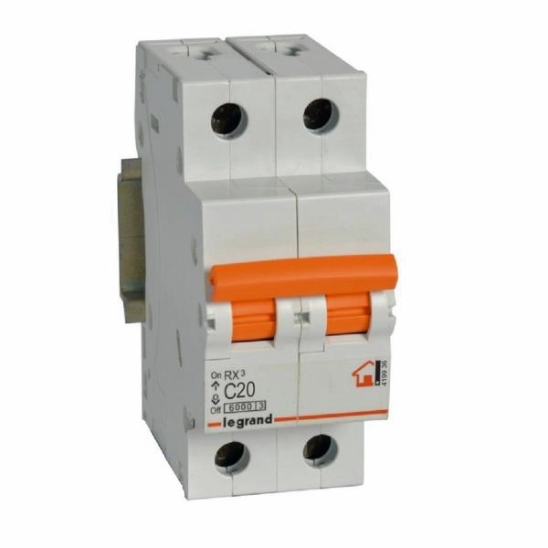 MAGNETOTRMICO VIVIENDA RX3 2P 6kA 20A