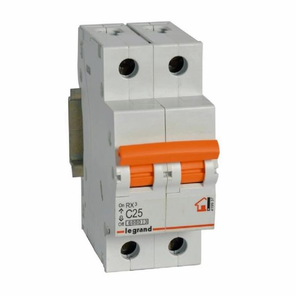 MAGNETOTRMICO VIVIENDA RX3 2P 6kA 25A