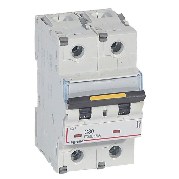 MAGNETOTRMICO DX3 10/16kA-C 2P 80A