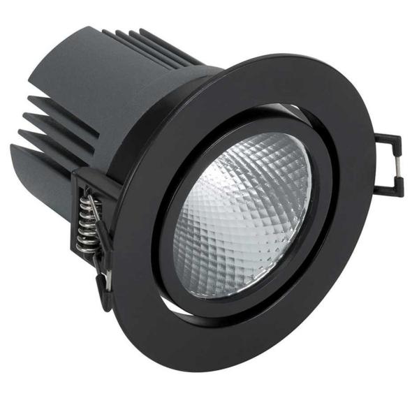 DOWNLIGHT SIMON 703.23 ORIENTABLE REDONDO 2700K PTICA WIDE FLOOD DALI NEGRO