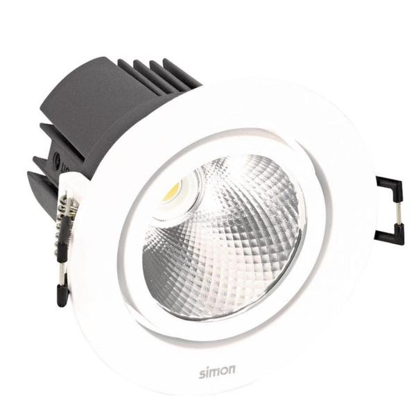 DOWNLIGHT SIMON 703.23 ORIENTABLE REDONDO 3000K PTICA SPOT BLANCO