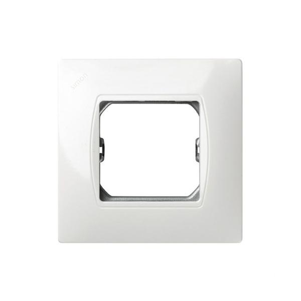 PLACA MONOBLOC SIMON 27 85x85mm BLANCO NIEVE