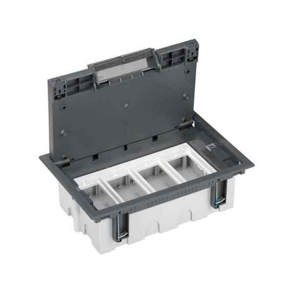 CAJA SUELO SIMON 500 CIMA CON 4 MDULOS 90mm GRIS