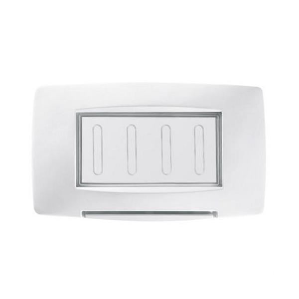 PLACA ESTANCA 4 MDULOS BLANCO IP55 PARA CAJA RECTANGULAR