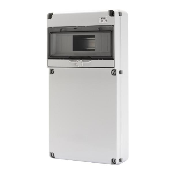 CAJA DISTRIBUCIN Q-DIN CON 10 MDULOS TAPA LISA 435x220x95mm IP65