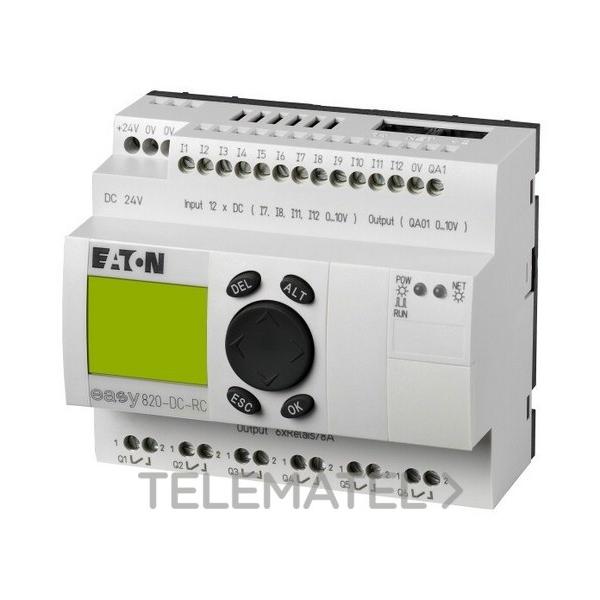 MÓDULO CONTROL EASY820-DC-RC CON 12 ENTRADAS DIGITALES 24V DC