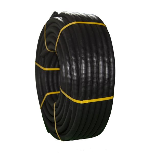 TUBO FLEXIBLE DE PVC CORRUGADO FORRADO DIMETRO 50 NEGRO