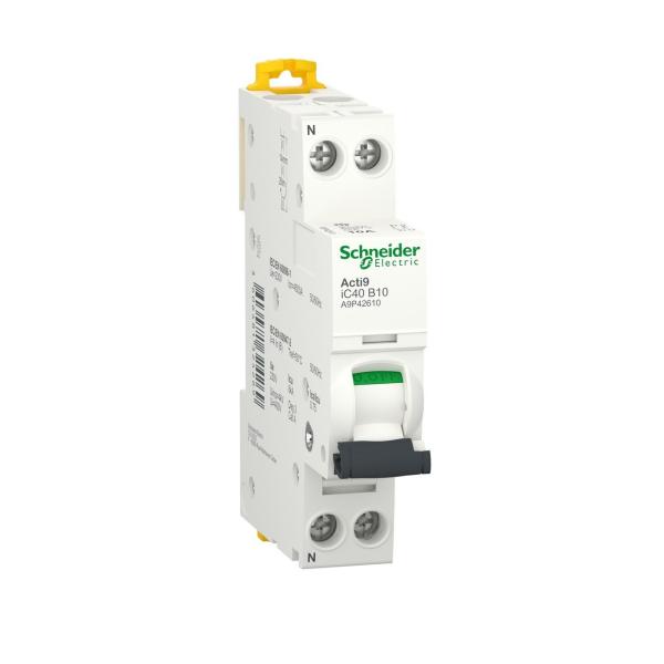 INTERRUPTOR AUTOMTICO EN MINIATURA ACTI 9 IC40A 1PN B 10A 4500A/6kA