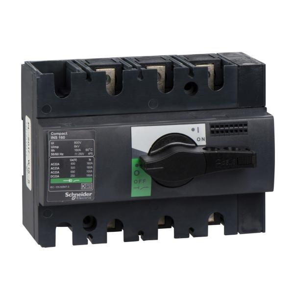 INTERRUPTOR / SECCIONADOR COMPACT 160A 3P EMPOTRABLE NEGRO