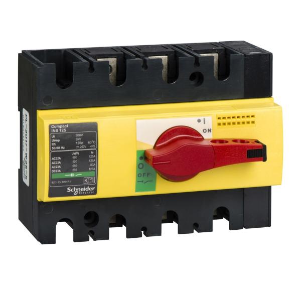 INTERRUPTOR / SECCIONADOR COMPACT 125A 3P EMPOTRABLE ROJO