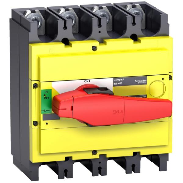 INTERRUPTOR INTERPACT INS630 4P TAPA EMPOTRABLE ROJA