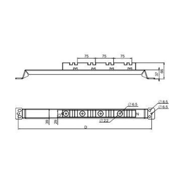 SOPORTE CALADO 3200A 600mm