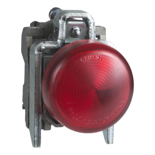 PILOTO LED XB4-B DIMETRO 22 24V CON EMBELLECEDOR METLICO ROJO