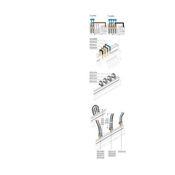 KIT BRIDAS HORIZONTAL 250A 800mm CON 36 MDULOS