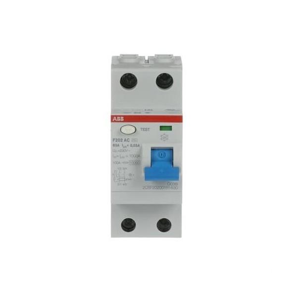 INTERRUPTOR DIFERENCIAL RESIDENCIAL/TERCIARIO F202AC-63/0,03 2P 63A TIPO AC 30mA