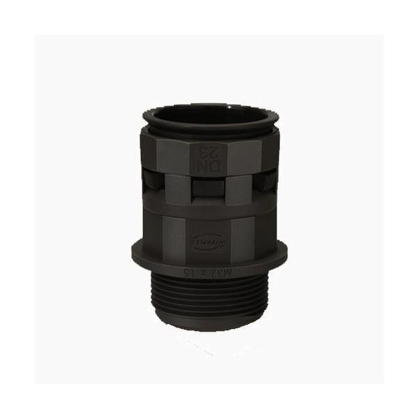 RACOR RECTO DN 17 M25x1.5 NEGRO