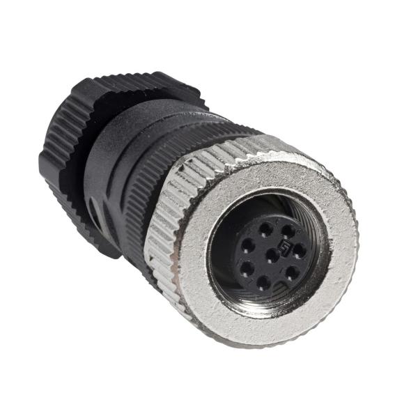 CONECTOR M12 HEMBRA RECTO 8 POLOS