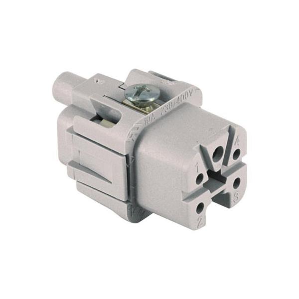 BASE CONECTOR ILME 4P 10A GRIS