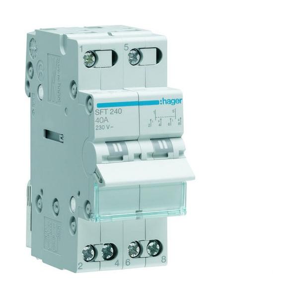 CONMUTADOR MODULAR 2P 40A COMN ARRIBA I-0-II