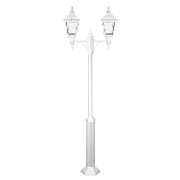 LUMINARIA VIAL COLUMNA CLSICA 2 BRAZOS CLIC-CLAC 4 IP44 E27 2x42W 2100mm BLANCO