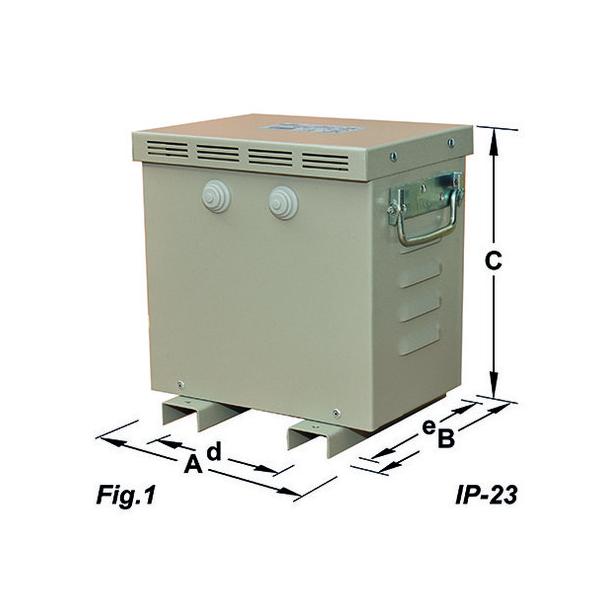 TRANSFORMADOR MONOFSICO TRG 5kVA IP23 230/230V