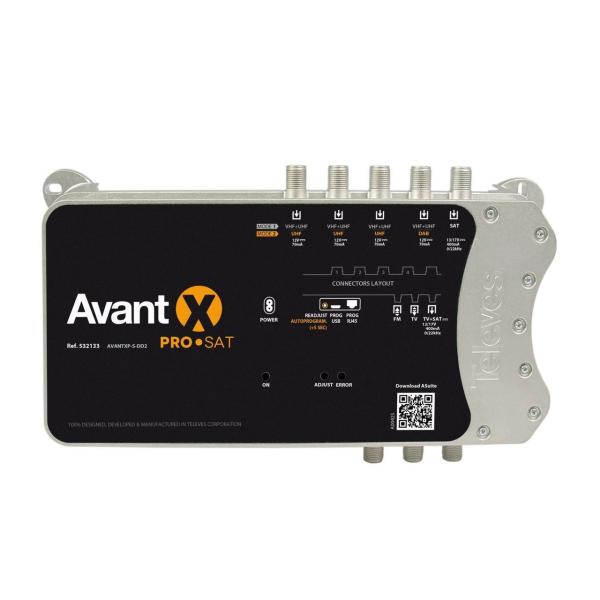 AMPLIFICADOR PROGRAMABLE AVANT X PRO-SAT FM-4x(U/V)-FI FM-DAB-3xU-FI