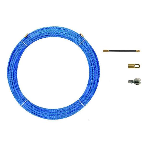 PASACABLES POLIÉSTER TRIPLE TRENZA DIÁMETRO 6mm 20m AZUL