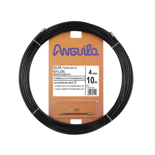 PASACABLES INTERCAMBIABLE NYLON 4mm 10m NEGRO