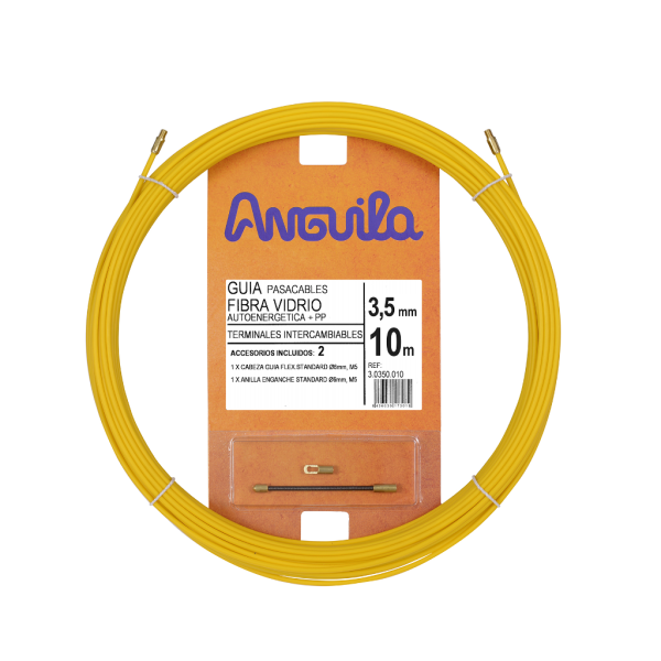 PASACABLES FIBRA AUTOENERGÉTICA 3,5mm 10m AMARILLO