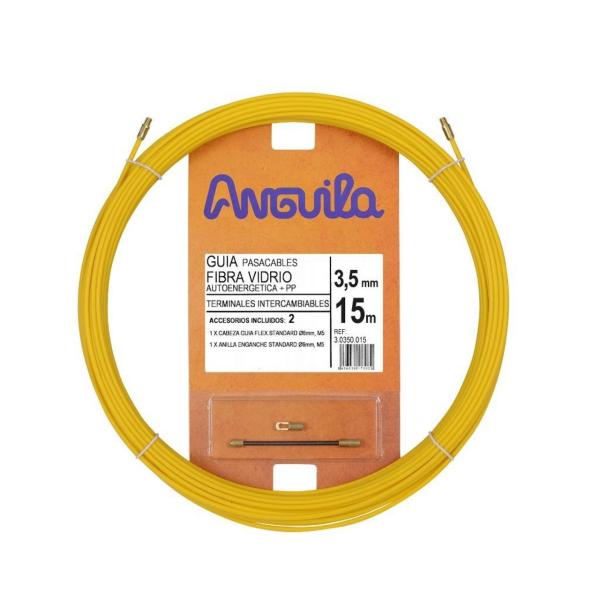 PASACABLES FIBRA AUTOENERGÉTICA 3,5mm 15m AMARILLO