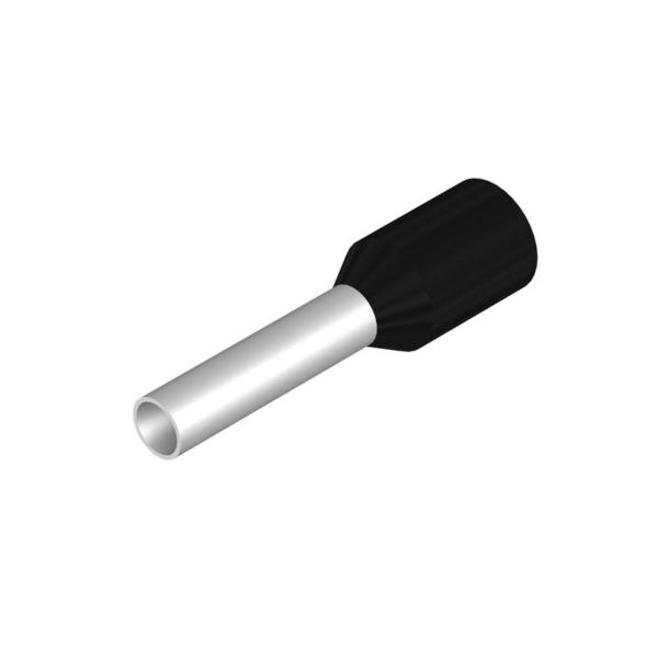 TERMINAL TUBO 1.5mm/14 NEGRO ROLLO