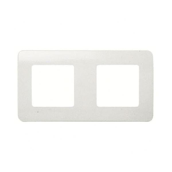 PLACA SIN GARRAS DE 2 VENTANAS HORIZONTALES STYLO BLANCO ALPINO