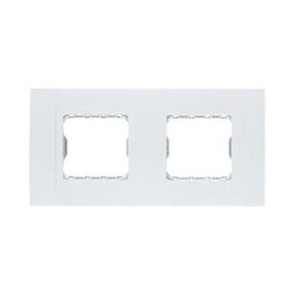 PLACA SIN GARRAS DE 2 VENTANAS HORIZONTALES RESTYLO BLANCO ALPINO