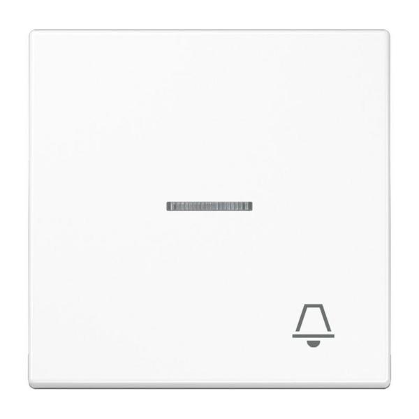 TECLA KNX CON VISOR SMBOLO TIMBRE BLANCO ALPINO