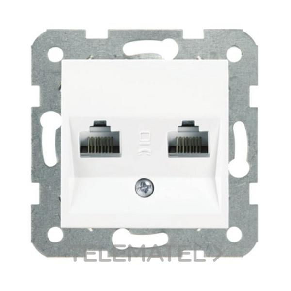 TOMA DOBLE DE DATOS KARRE PLUS RJ45 CATEGORA 6 TAPA FRONTAL BLANCA INCLUIDA