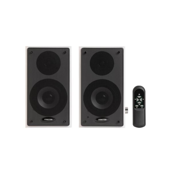 JUEGO DE ALTAVOCES ACTIVOS BLANCOS DE 20W RMS