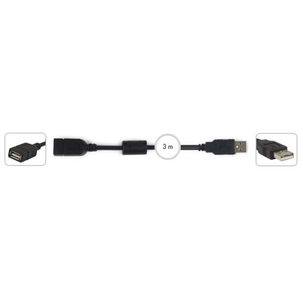 CONECTOR USB A-A HEMBRA-MACHO PARA PROLONGACIN