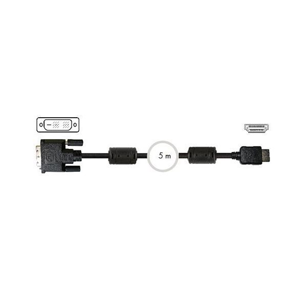 CONEXIN DVI 19 PINES-HDMI MACHO-MACHO 5m