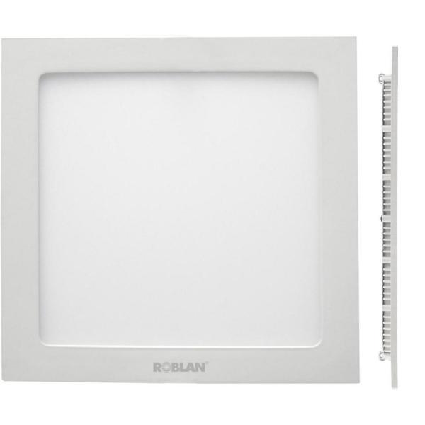 DOWNLIGHT LED CUADRADO 6W 6500K 120x120x22 ARO BLANCO