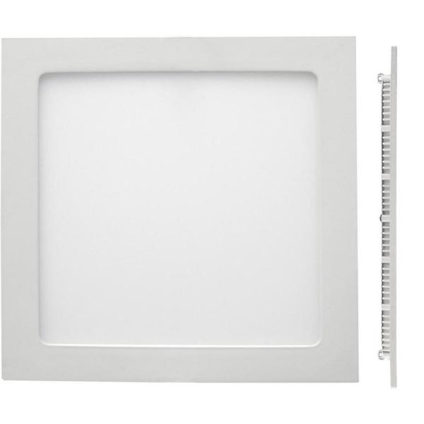 DOWNLIGHT LED CUADRADO 12W 100-240V 930Lm 3000K 170x170x22mm, ARO BLANCO