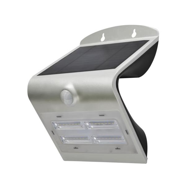 APLIQUE LED 3,2W PLACA SOLAR +SENSOR +BATERA GRIS/NEGRO