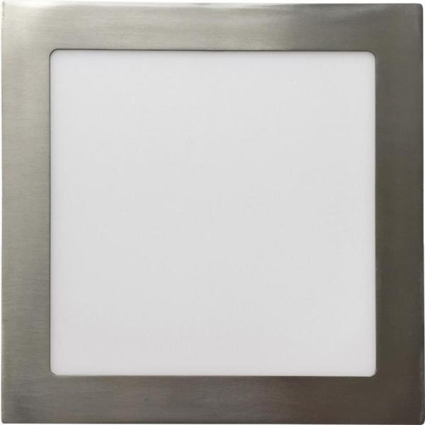 DOWNLIGHT CUADRADO LED 18W 100-240V 1300lm 4000K 220x220x22mm NQUEL SATN